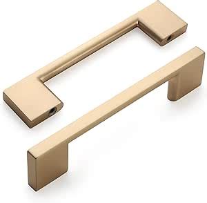 Amerdeco Pack Brushed Brass Cabinet Pulls Inch Mm Hole