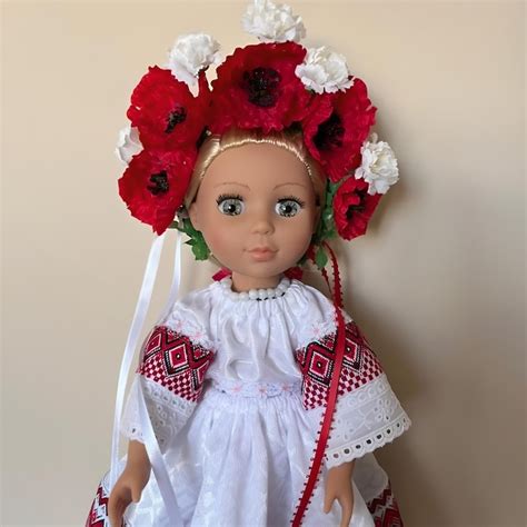 Ukrainian Doll Red And White Poppy Doll Traditional Doll Handmade