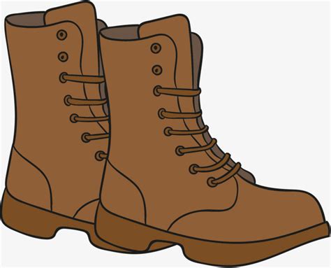 Vector Illustration Of Boots Cartoon Hand Painted Boots PNG And