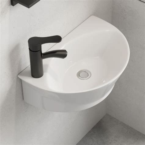 With Drainer Counter Wall Lavatory Corner Basin Wall Hung Corner