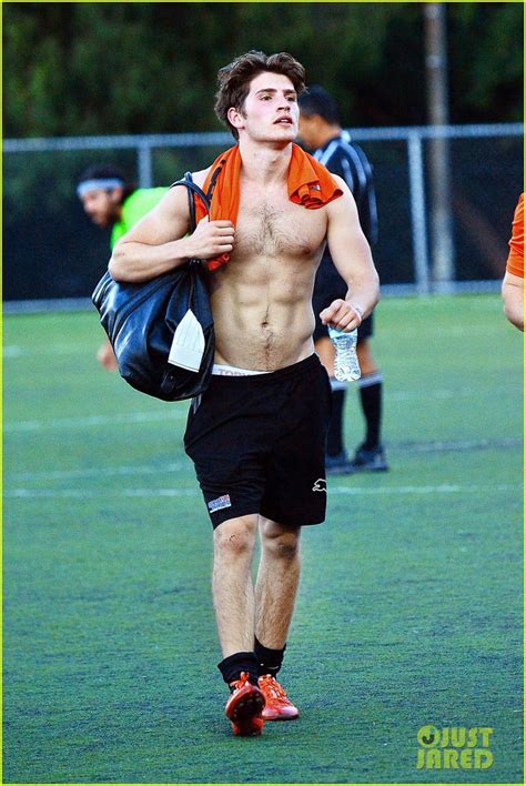 Full Sized Photo Of Gregg Sulkin Shirtless Soccer Bella Thorne Daniel