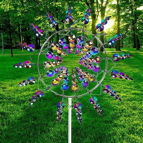 Magical Metal Garden Windmill Kinetic Wind Spinners Wind Sculpture For