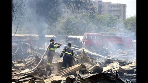 Fire Breaks Out At Slum Cluster In Gurugram Sector Shanties