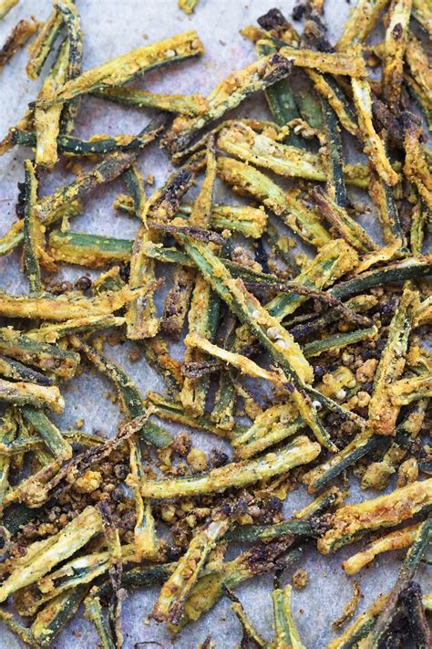 Quick Crispy Kurkuri Bhindi Air Fryer Or Baked Some Indian Girl