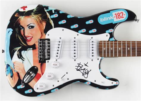 Travis Barker Mark Hoppus And Tom Delonge Signed Blink 182 Set Of 3 Full Size Electric Guitars