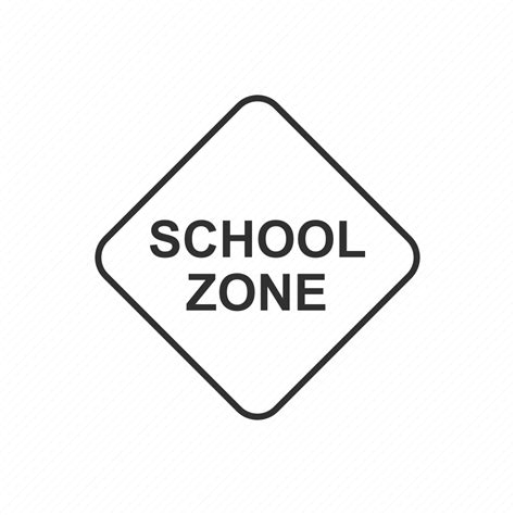 Road sign, school, school zone, sign, traffic, warning, zone icon ...