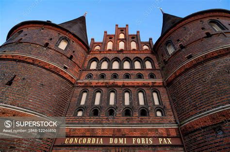 Holsten Gate In The Evening Light Built From Landmark And