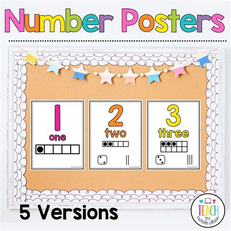 Number Posters 1 20 Teach By Michelle Allison