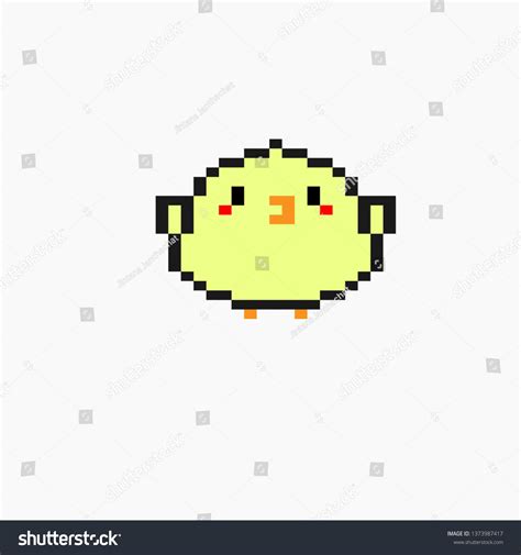 Pixel Art Chick Stock Vector Royalty Free 1373987417 Shutterstock