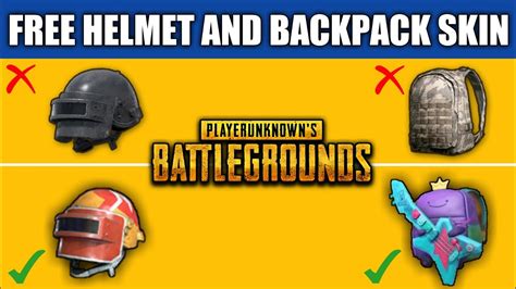 How To Get Free Helmet And Backpack Skin In Pubg Mobile Free Helmet