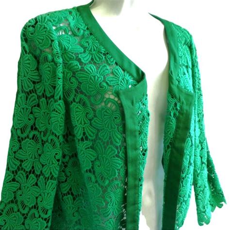 Anthropologie Sweaters Elevenses Anthropologie Lace Cardigan Jacket Emerald Green Open Front