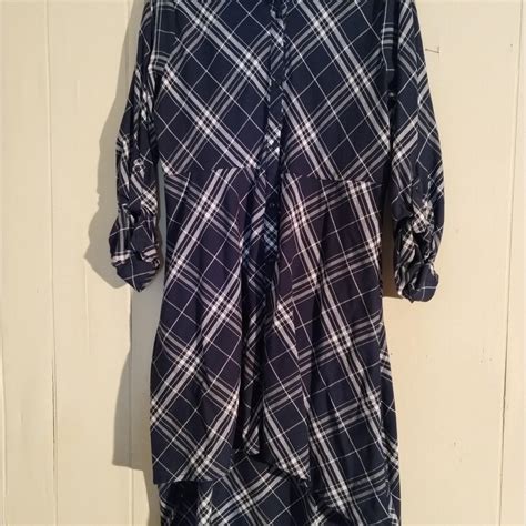 Marshall Women S Navy And White Dress Depop