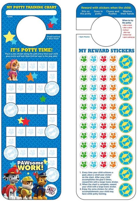 PAW Patrol Potty Training Chart Free