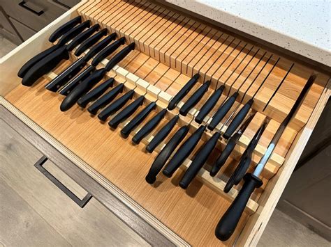 Custom In Drawer Knife Block Etsy