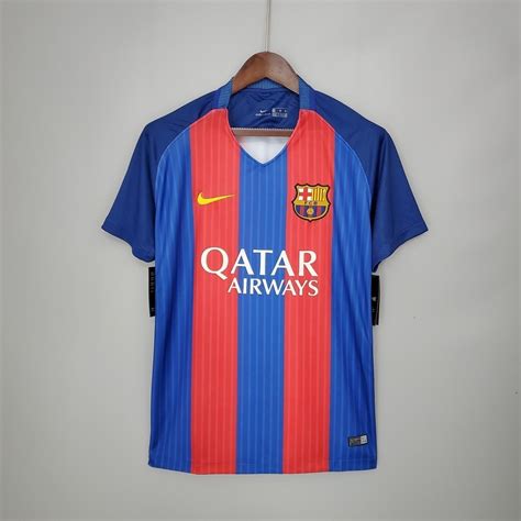 Barcelona 16 17 Home Retro Soccer Jersey Football Neymar Jr Messi