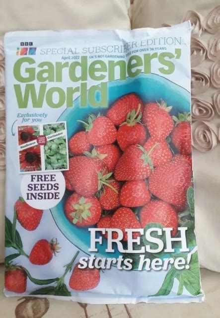 Bbc Gardeners World Magazine April Free Seeds Picclick Uk