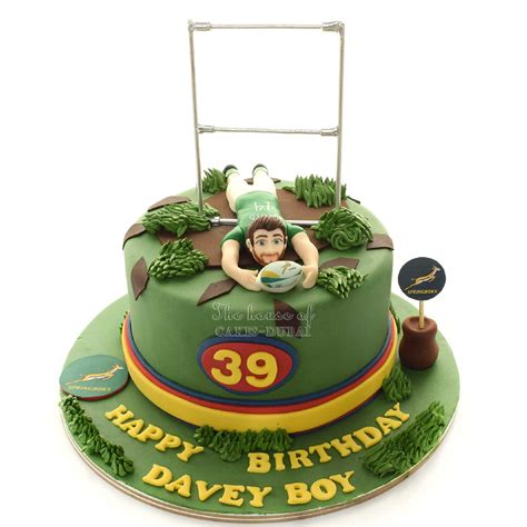 Springboks Rugby Theme Cake The House Of Cakes Dubai