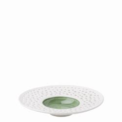 Gourmetteller Tief 30 Cm Olive Weiss Aussen Gaya Atelier Perforated