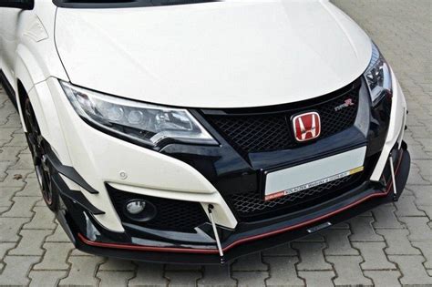 Maxton Design Racing Front Splitter V2 Honda Civic Mk9 Type R Fk2