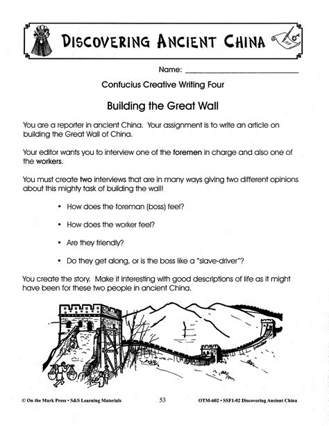 Ancient China Grades 4 6 Worksheets Library