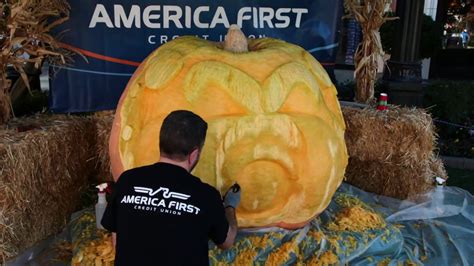 America First Credit Union Giant Pumpkin Carve 2019 Youtube