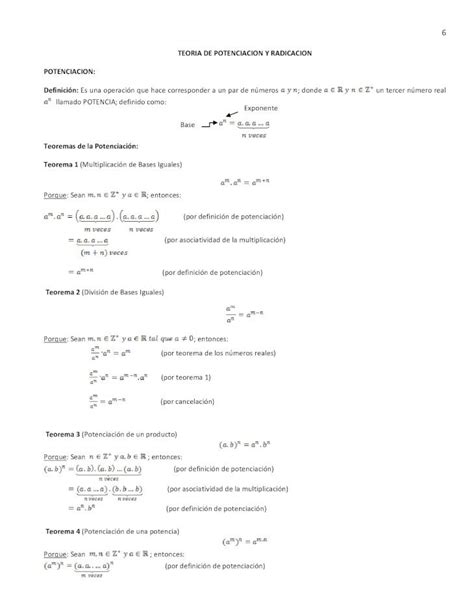 PDF 5 Teoria De Potenciacion Y Radicacion DOKUMEN TIPS