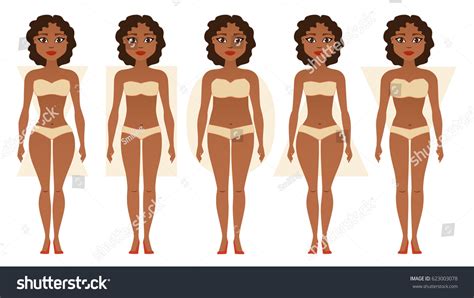 African American Girl Body Figures Woman Stock Vector (Royalty Free ...