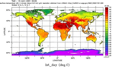 Extension Of Modis Land Surface Temperature Lst Data Set Icdc