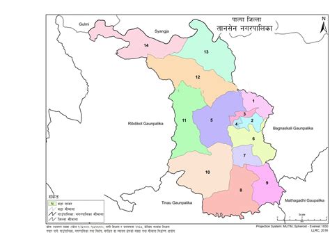 Map of Tansen Municipality, Palpa, Nepal – Nepal Archives