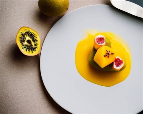 La Symphonie Tropicale Fondant Kiwi Et Mangue Au Coulis De Fruits De