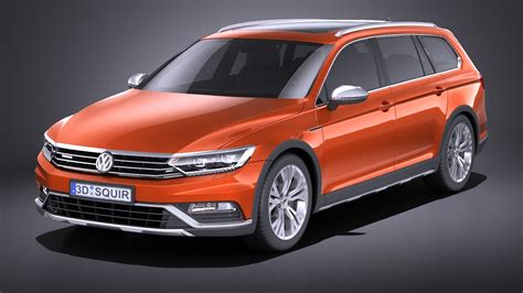 Volkswagen Passat Alltrack 2016 VRAY 3D Model 129 3ds Lwo C4d