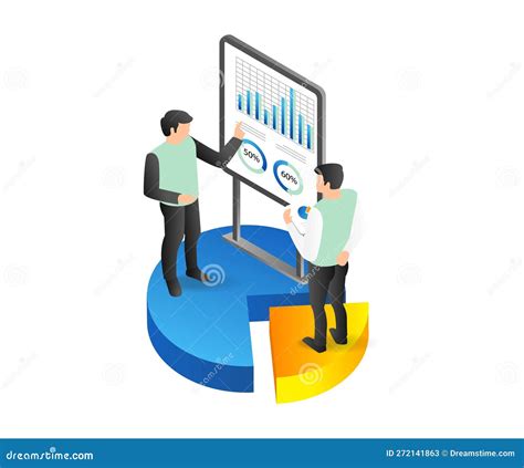 Isometric 3d Flat Illustration Concept Of Two Men Having Discussion Developing Business