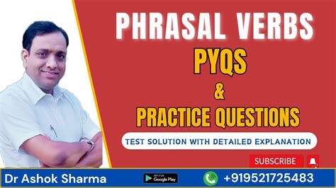 Phrasal Verbs Pyqs And Practice Questions Second Grade First Grade