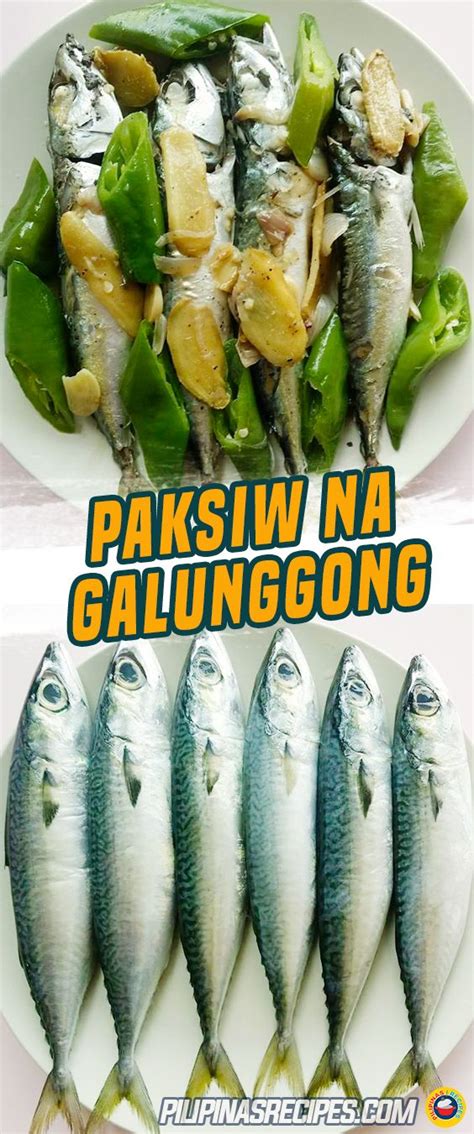 Fish And Vegetables On A Plate With The Caption Paksiv Na Galungong