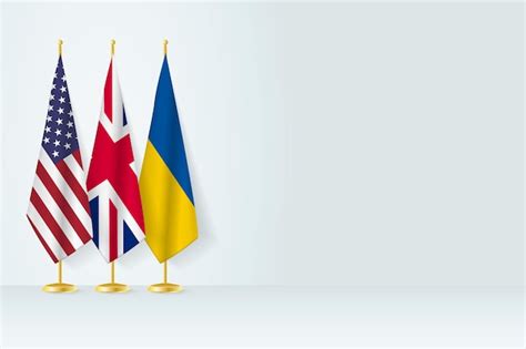 Premium Vector Flags Of United States United Kingdom And Ukraine