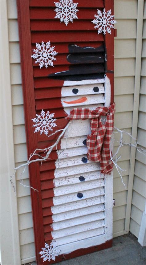 Frosty The Snowman Wooden Shutter Repurpose Crafts A La Mode Christmas Crafts Diy Easy