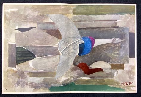 Georges Braque Oiseau Verve 1955 Lithograph Printed By Mourlot Paris