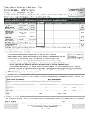 Fillable Online Commercial Water Heater ThermWise Fax Email Print