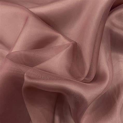 Rosewood Silk Organza Fabric — Tissus En Ligne