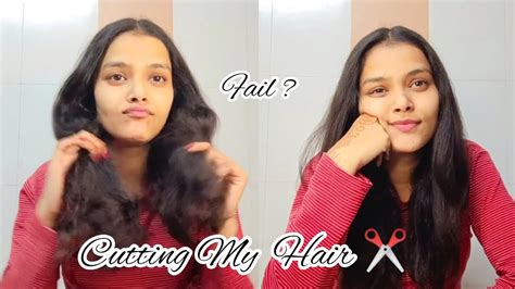 Bdy 1 I Cut My Own Hair ️ Diy Haircut In Layers Cutting My Own Hair At Home Fail Youtube