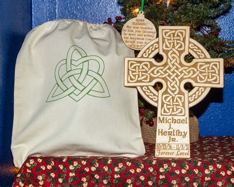 Engraved Irish Celtic Knot Cross. Remembrance Gift Sympathy | Etsy