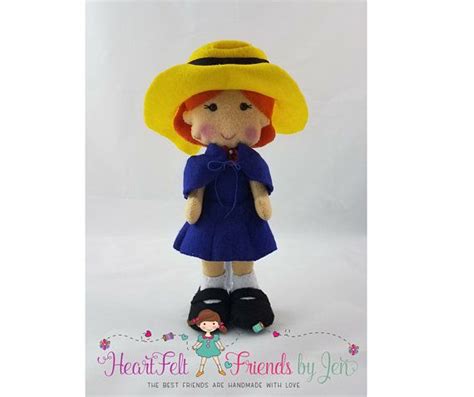 Madeline Book Character Felt Doll Madeline Cloth Doll Fabric Etsy