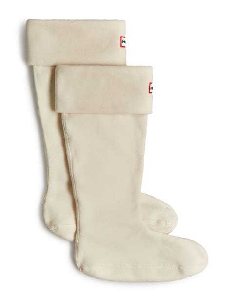 Hunter Recycled Fleece Tall Boot Socks Hunter White Shop Today Get