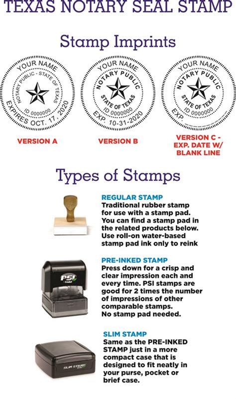 Notary Stamp Seals Texas