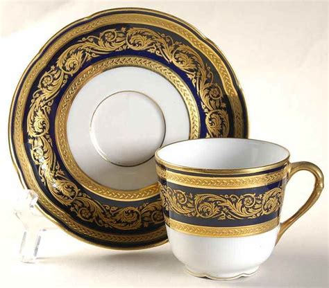 Bernardaud Vendome Cobalt Blue Cup Saucer Cup And Saucer Cup