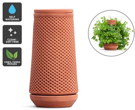 Self Watering Terracotta Ceramic Planter At Mighty Ape NZ