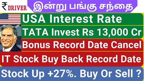 Irctc News Today Share Market News Tamil Pangu Sandhai News Tata