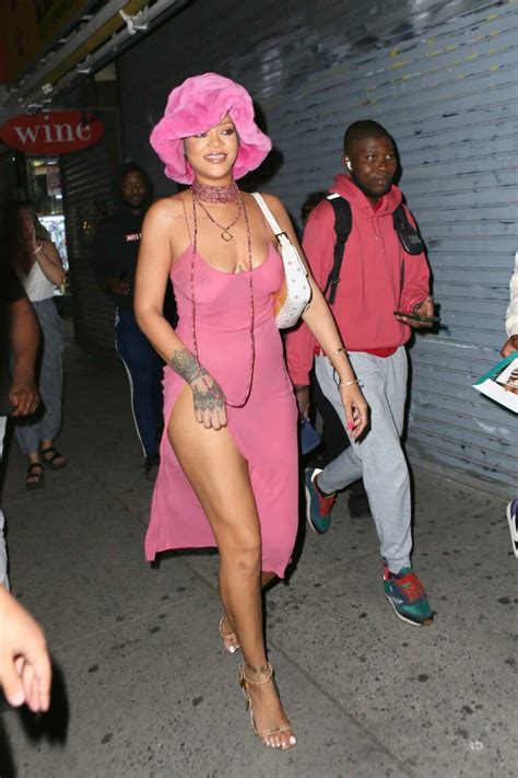 Rihanna In A Pink Dress Heads To Barcade In New York 06 23 2021