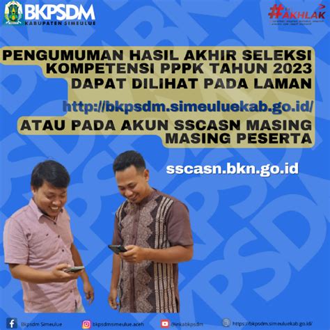 Pengumumam Hasil Seleksi Kompetensi PPPK JF Kabupaten Simeulue Tahun