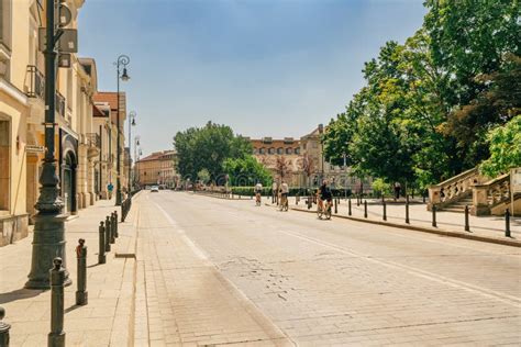 Warsaw Old And New Town Street View Editorial Stock Photo Image Of